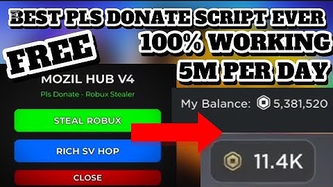 [ 💰BEST PLS DONATE SCRIPT EVER💰 ] | FREE | 100% WORKING | 5M PER DAY | NOT VISUAL |