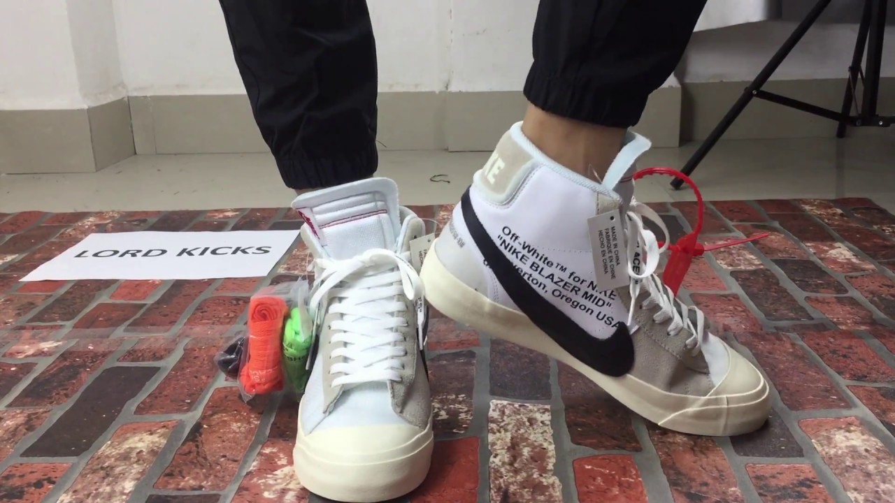 Off White X Nike Blazer Mid On Feet Unboxing Youtube