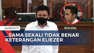 Regarding the Joshua shooting scenario, Ferdy Sambo said Eliezer's statement is completely untrue.