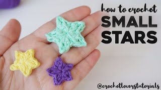 HOW TO CROCHET SMALL STAR: crochet a tiny star applique | step by step tutorial, crochet beginners by Crochet Lovers 559,586 views 3 years ago 5 minutes, 43 seconds