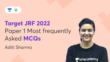 Target JRF 2022 Paper 1 Most frequently Asked MCQs | Aditi Sharma | TARGET JRF 2022