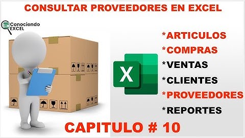 CONSULTAR proveedores en Excel | Cómo CREAR CONTROL de INVENTARIOS en EXCEL desde CERO - CAP 10