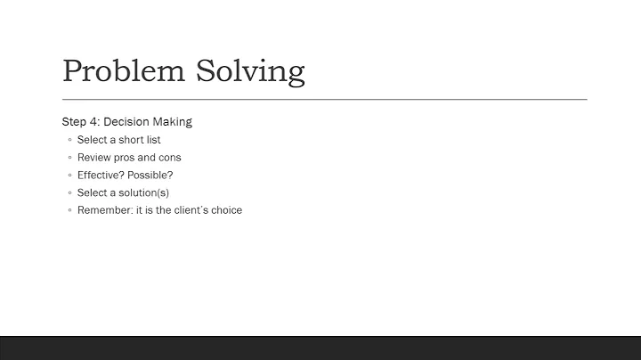 Key Drug Addiction Counseling Skills & Techniques - Problem Solving