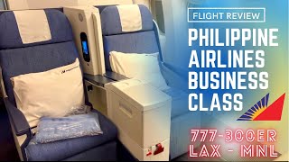 Philippine Airlines 777-300ER | Business Class Review 2021 | Los Angeles LAX to Manila MNL