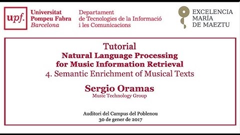Tutorial - Natural Language Processing.  Semantic Enrichment of Musical Texts
