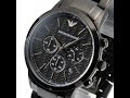 EMPORIO ARMANI AR2485 MENS WATCH CLASSIC CHRONO BLACK DIAL REVIEW エンポリオアルマーニ ブラック レビュー メンズ