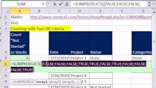 Famous Excel Magic Trick 674: OR Criteria Counting 3 Examples COUNTIF, SUMPRODUCT & SUM-COUNTIF Wealth