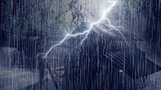 Majestic Symphony of Relentless Rain and Loud Thunder on Tin Roof for Sleep Instantly