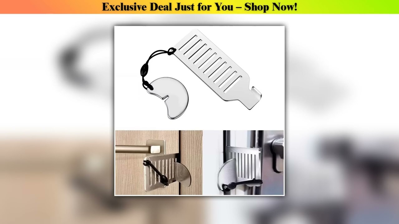Editor’s Choice Safety Anti-theft Door Blocker Portable 8cm Stainless Steel Safe Security Tool For•