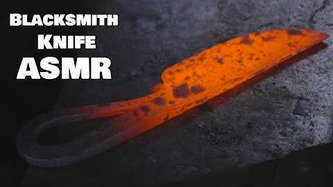 Forging a Blacksmith Knife - Shop Sounds - no music - ASMR