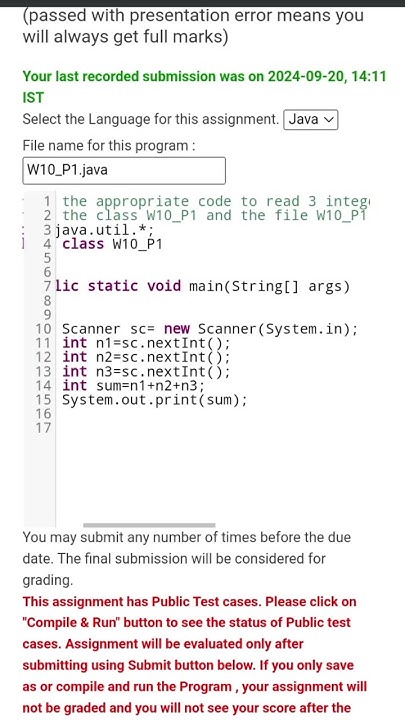 Week 10 Programming Assignment 1 Nptel programming in java #nptel # ...