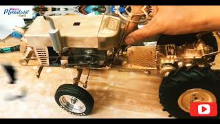 Realistic Tractor 2.2cc Mini Double-cylinder Four-stroke Engine Model #viralvideo #engine #tractor
