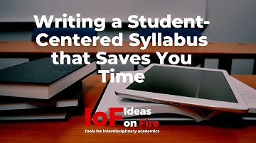 Writing a Student Centered Syllabus that Saves You Time