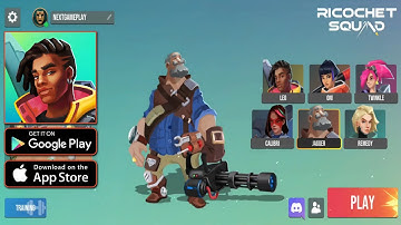 Ricochet Squad - Gameplay Walkthrough (Android & iOS) 3v3 Multiplayer Action Shooter!!