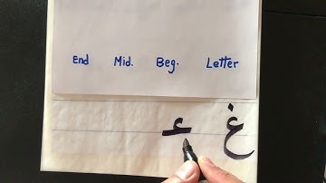 Writing  غ in the beginning, middle & End