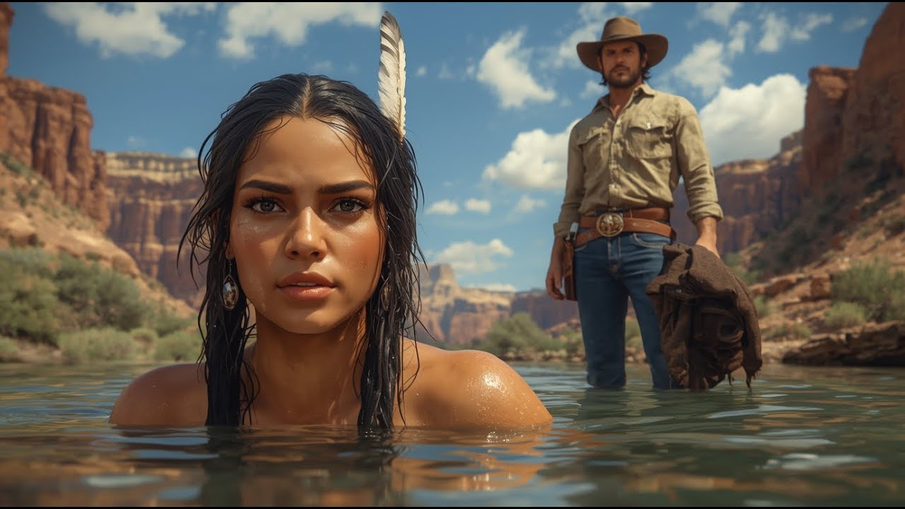 «¡Me Robaron La Ropa, Vaquero! Sálvame», Clamó La Mujer Apache En El Lago!