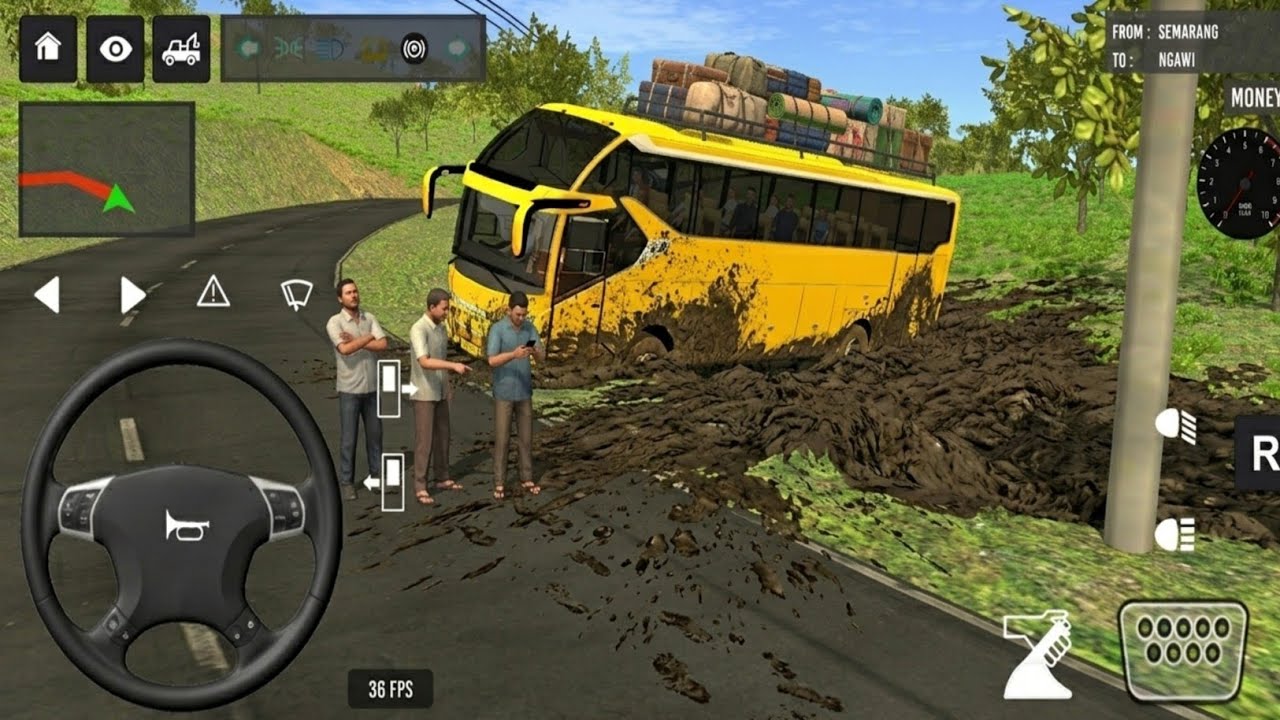 Indonesia Bus Simulator 🚍 | Semarang to Ngawi | Bus Phas Gayi Kichad Mein 😱🔥Part-50