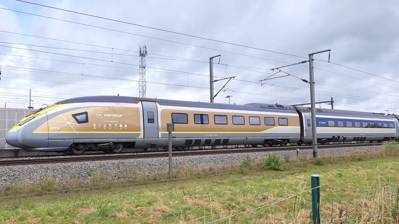 Hochgeschwindigkeitszüge durch LGV/HSL 1 in 🇧🇪Silly 2024 4K