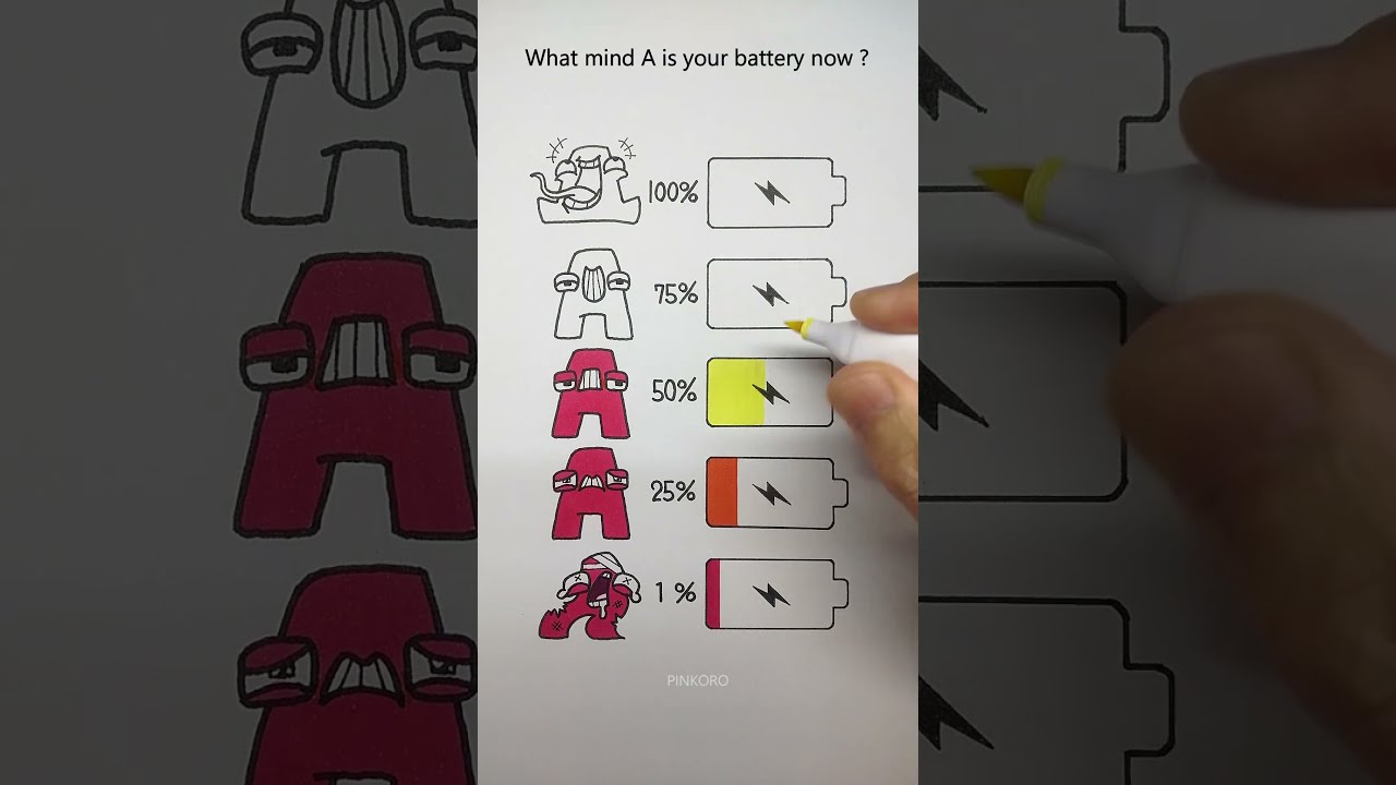 What Mind Alphabet Lore A Emoji Is Your Battery Now Shorts Youtubeshorts Art