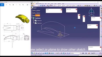 #11#Exercise practice in CATIA by using tools like Solid combine, Pocket & Revolve