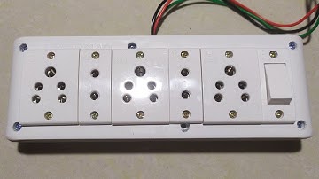 1 switch 3 5 pin 2 2 pin socket connection| how to make an extension electric board |