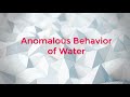 Anomalous Behavior of water | #JEE #NEET #Physics Crack Series| B.M. Sharma