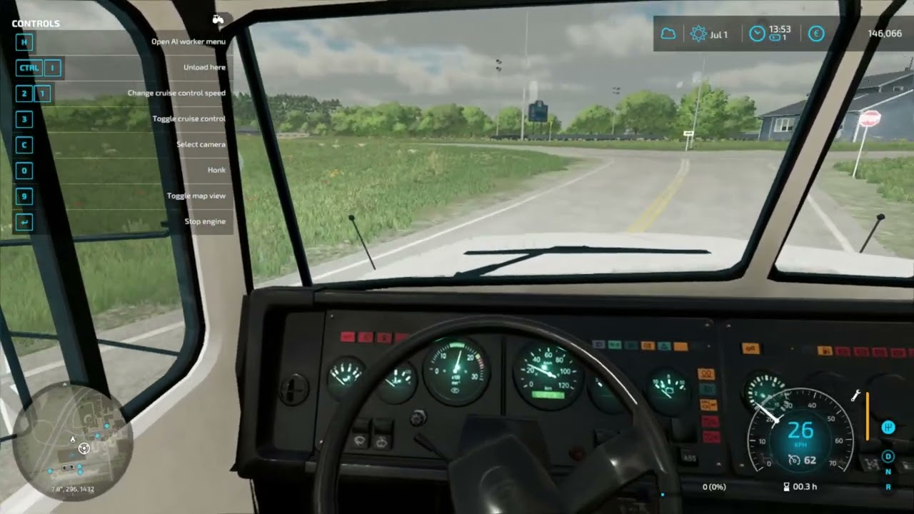 FS22 realistic driving with KrAZ-250
