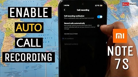 Redmi note 7s call recording settings | How to set automatic call recording in redmi note 7s | Bivu