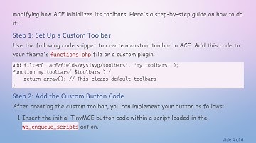 How to Add a Custom Button to ACF WYSIWYG TinyMCE in WordPress