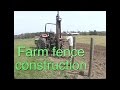 Farm fence construction using a post driver: The best way to install posts hands down!  FarmCraft101