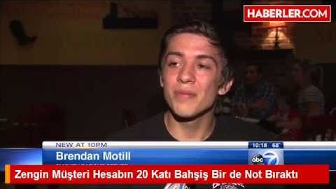 Zengin Müşteri Hesabın 20 Katı Bahşiş Bir de Not Bıraktı