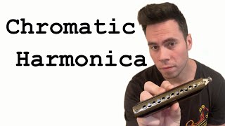 16 Hole Chromatic Harmonica - overview and playing Suzuki 16 Hole Chromatic Harmonica