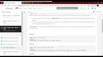 Wiggle Subsequence explained with c++ code, Explore  LeetCode and 1 more page  2021-03-18