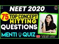 75 Top Concept Hitting Questions for NEET 2020 | NEET 2020 Preparation | NEET Biology MCQs | Vedantu