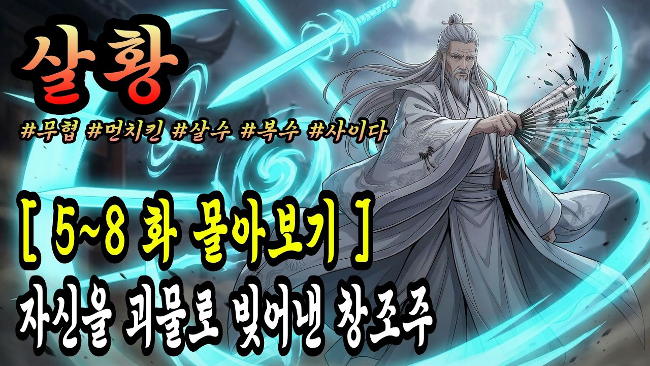 [5~8화 몰아보기]검게 타오르는 핏줄과 함께 절대자를 도주하게 만든 칠십이 번의 위용 #무협소설 #무협 #오디오북