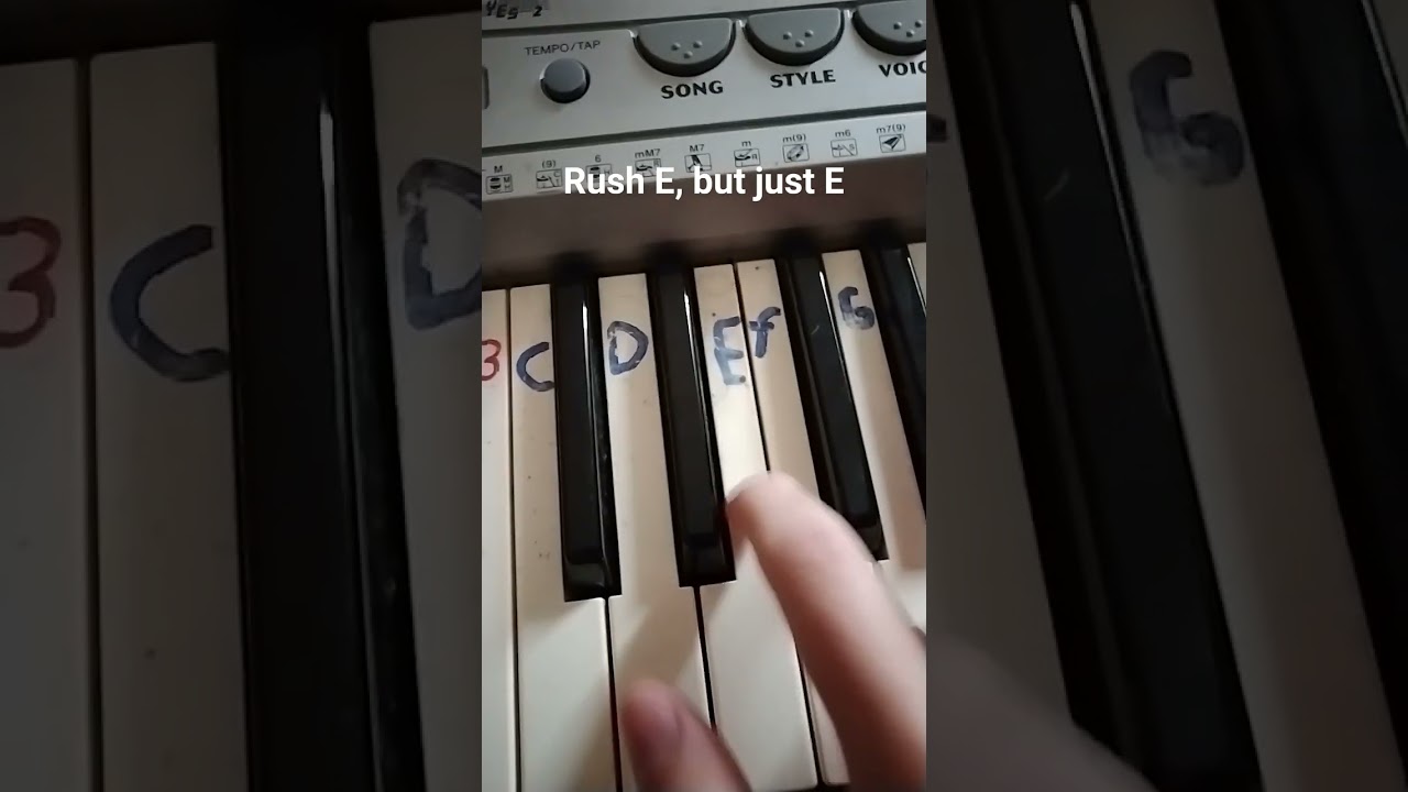 Rush E, but only E #rushe #sheetmusicboss #piano