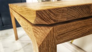 How to make floating Oak table. Woodworking. Furniture design..