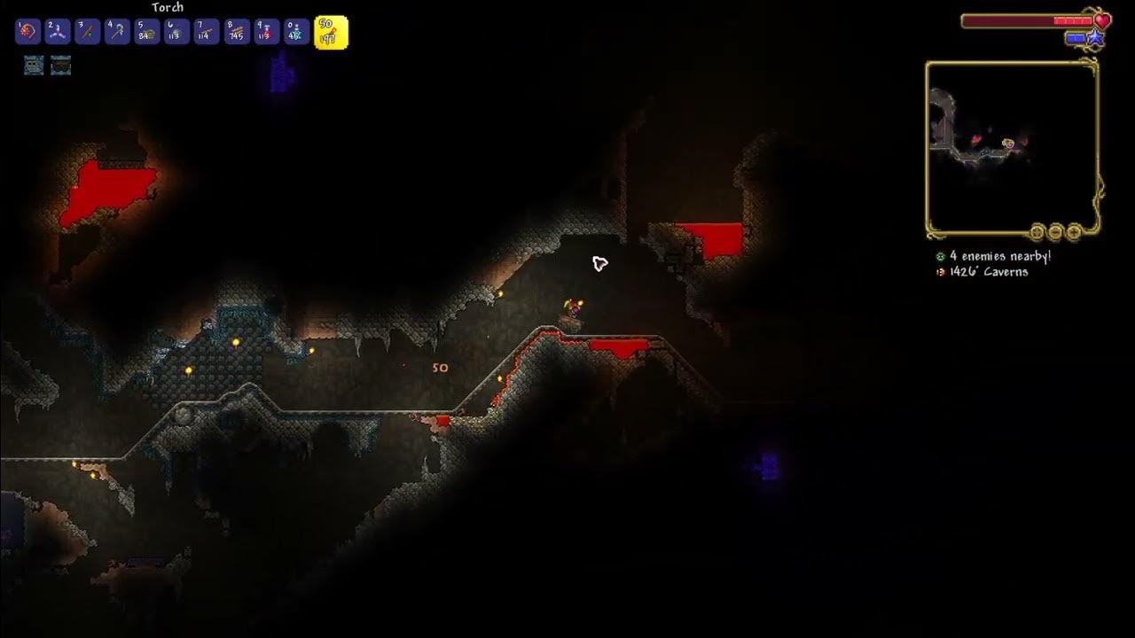 Terraria Planting torches all over the place while riding minecart tracks YouTube