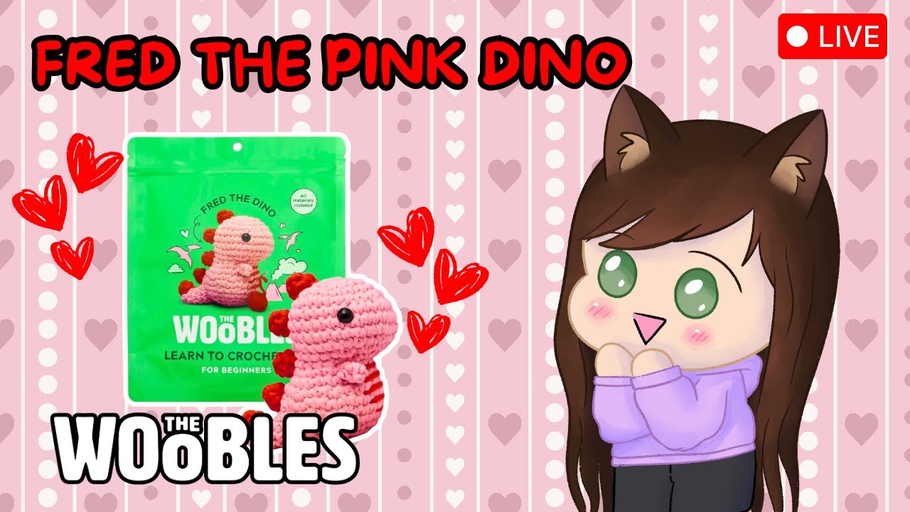 Let’s Finish Fred the Pink Dino 💗🦖 | Crochet Woobles LIVE