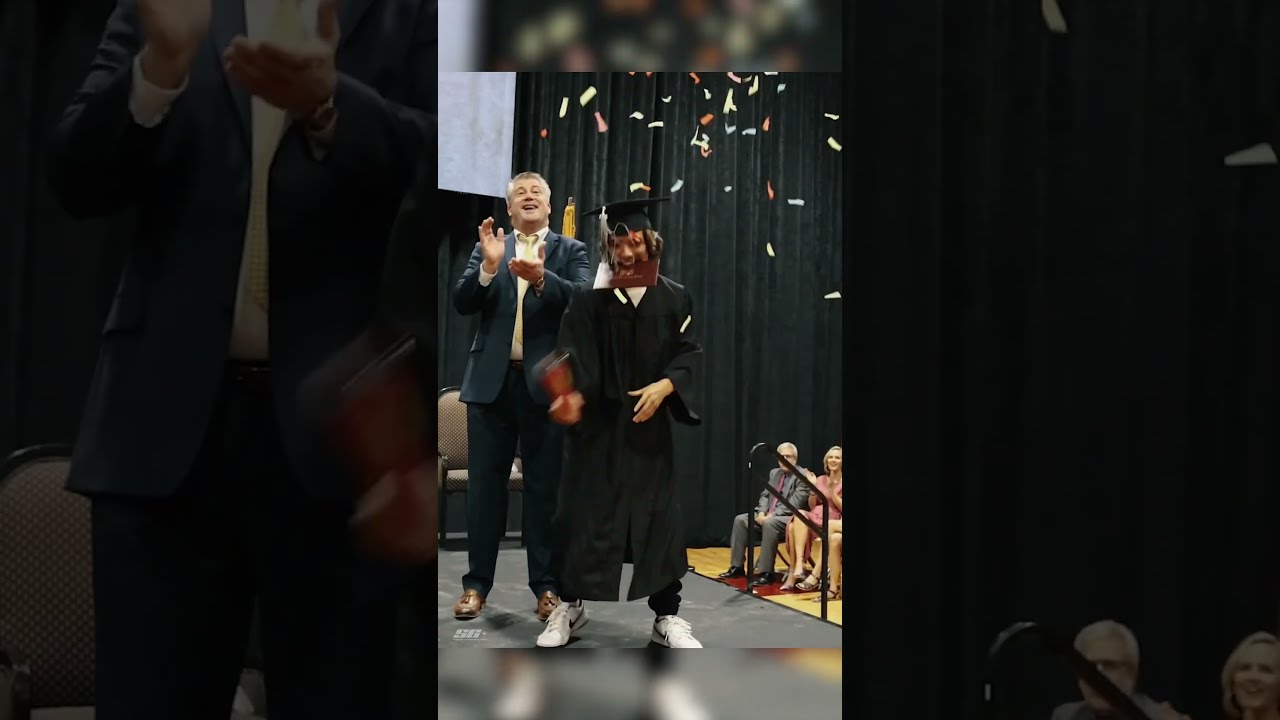 CRAZIEST Graduation Walk EVER BACKFLIP Off Stage Sebby Clemens