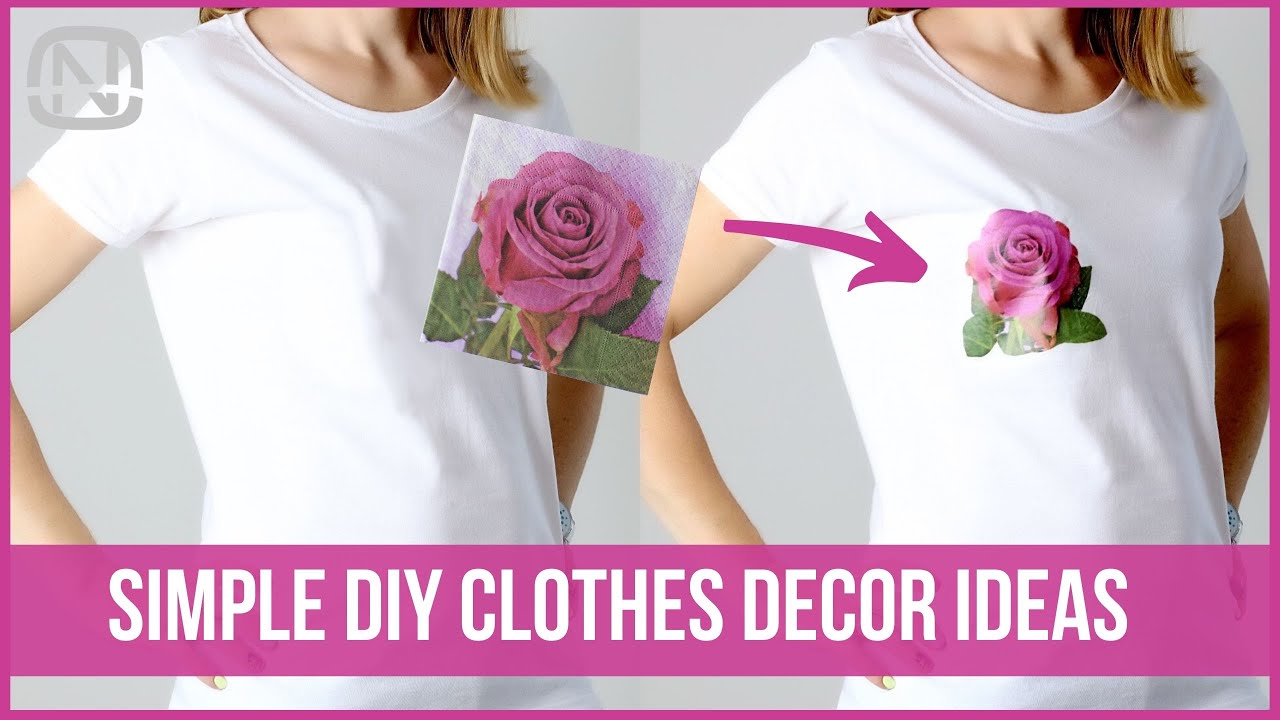 How to make clothes stickers with paper napkin - paper napkin transfer on  clothes 