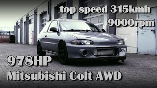 Quickest Mitsubishi Colt AWD in germany 978HP & 871Nm