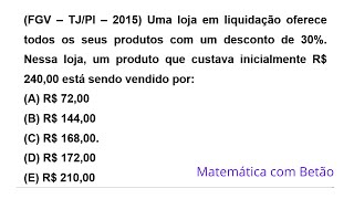 QUESTÃO IMPERDÍVEL SOBRE PORCENTAGEM🔥 | Questão de Matemática de concurso