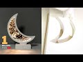 DIY Ramadan Moon Decor. DIY white cement craft