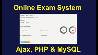 Online Exam System Project in PHP  - PHP Project