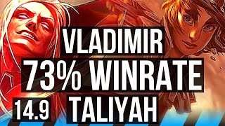 VLADIMIR vs TALIYAH (MID) | 73% winrate, 7/1/1, Dominating | BR Master | 14.9