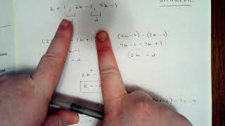 Solving Arithmetic Sequences with Variables (2)