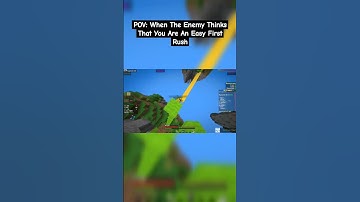 When The Enemy Thinks That You Are An Easy First Rush #minecraft #bedwars #hypixel #shorts