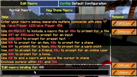 Macro Keybind Mod 1.8.1/1.7.10 - Minecraft 1.8.1 Mods