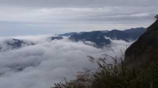 阿里山隙頂的二延平步道最頂點眺望美麗雲海2013.12.20.